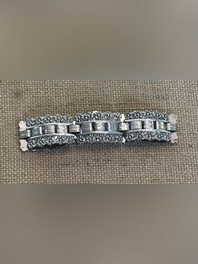 Vintage 1940”s Sterling Forget Me Not Ladder Panel Bracelet 7” Possibly Coro